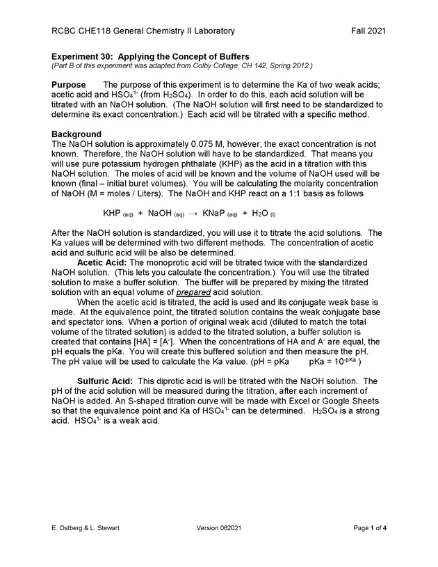RCBC CHE118 General Chemistry II Laboratory - Page 1